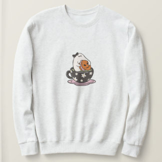 Cute Minimalist Spooky Coquette Halloween Sweatshirt