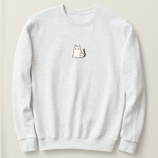 Cute Minimalist Spooky Coquette Halloween Sweatshirt