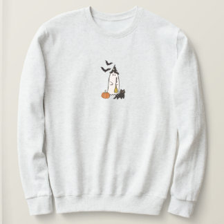 Cute Minimalist Spooky Coquette Halloween Sweatshirt