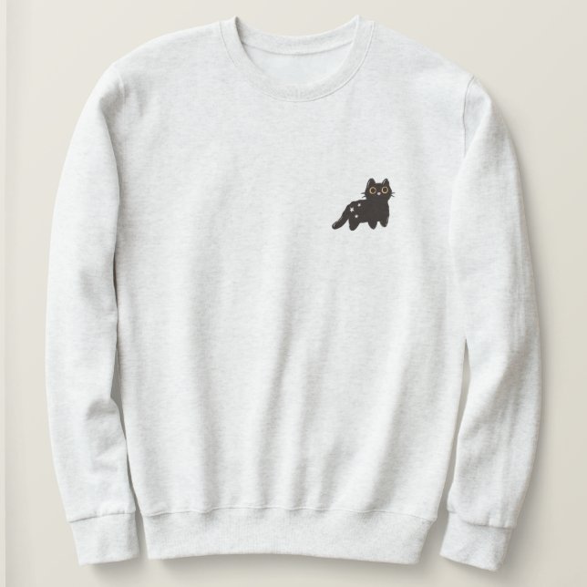 Cute Minimalist Spooky Coquette Halloween Sweatshirt (Design Front)