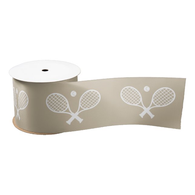 Cute Minimalist Tennis Pattern Satin Ribbon (Spool)