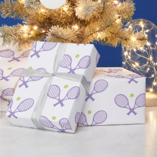 Cute Minimalist Tennis Pattern Wrapping Paper