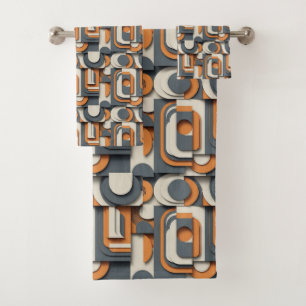 Cute minimalist tiled pattern  bath towel set