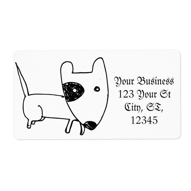 Cute Minimalistic Black-eye Dog Thunder_Cove (Front)