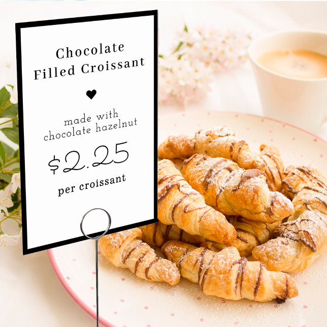 Cute Minimalistic Modern Food Name Card (Creator Uploaded)