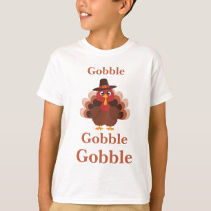 Cute Minimalistic Thanksgiving Funny Gobble Turkey T-Shirt