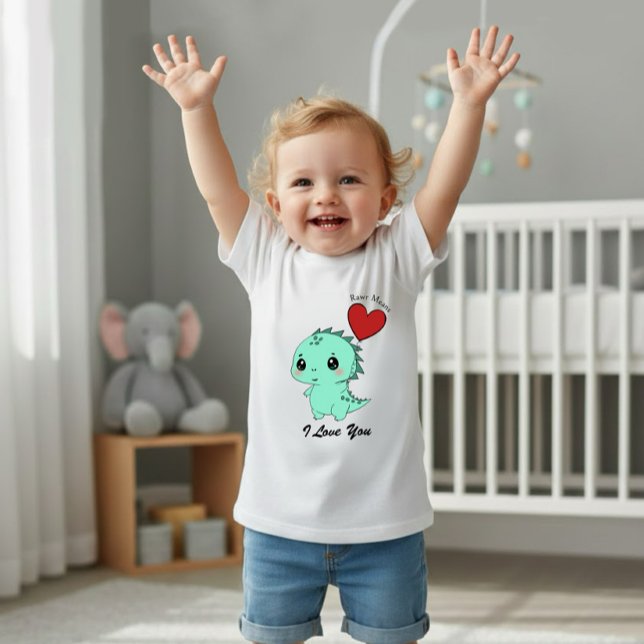 Cute Mint Dinosaur Baby T-Shirt (Creator Uploaded)