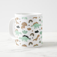 Cute Mint Green Dinosaur Pattern