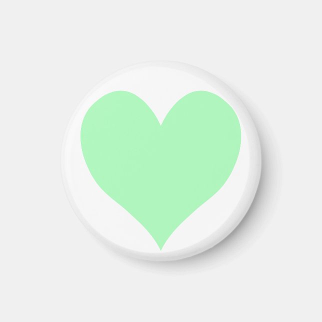 Cute Mint Green Heart Magnet (Front)