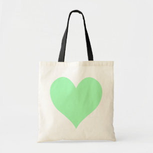 Cute Mint Green Heart Tote Bag