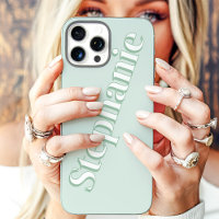 Cute Mint Green Minimalist Custom Name