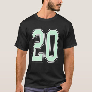 Cute Mint Green Number 20 Jersey Player Uniform #2 T-Shirt