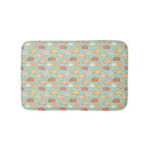 Cute Mint Pig Pattern Bath Mat