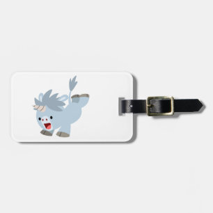 Cute Mischievous Cartoon Baby Unicorn Luggage Tag