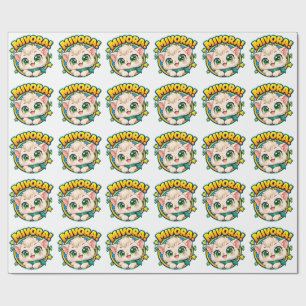Cute Mivora Anime Cat Toddler T-Shirt Wrapping Paper