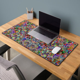 Cute mixed colourful flowers patterns leggings desk mat