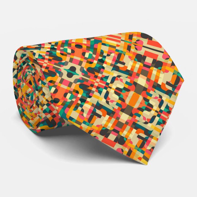 Cute mixed colours design tie (Rolled)