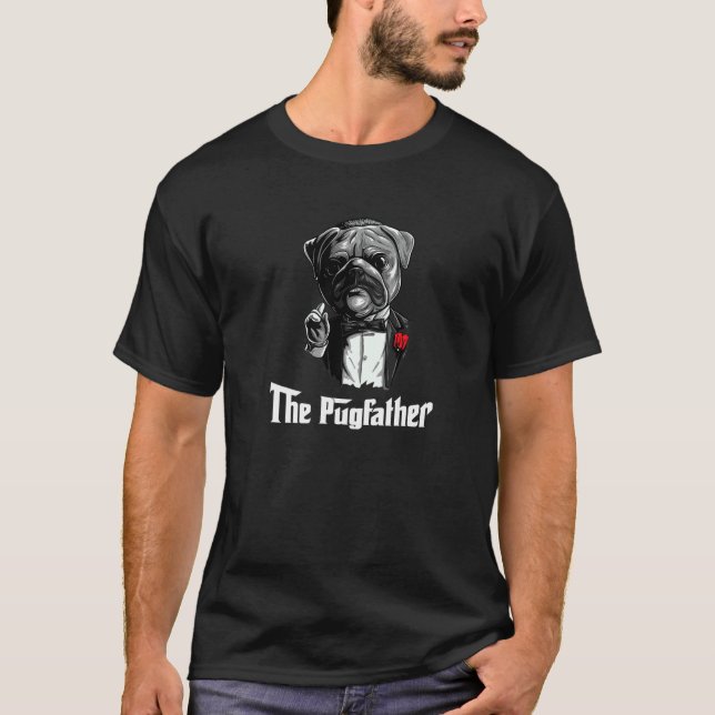 Cute Mobster Pug T-Shirt (Front)