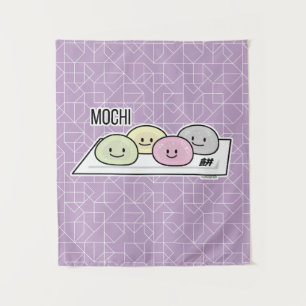Cute Mochi ice cream rice cake Japanese green tea Tapestry