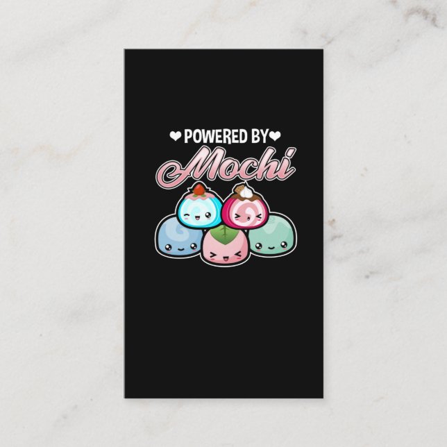 Cute Mochi Lover Rice Cake Foodie Kawaii Fooda Business Card (Front)