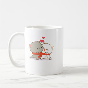 Cute Mochi Peach Cat Coffee Mug