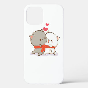 Cute Mochi Peach Cat iPhone 12 Case