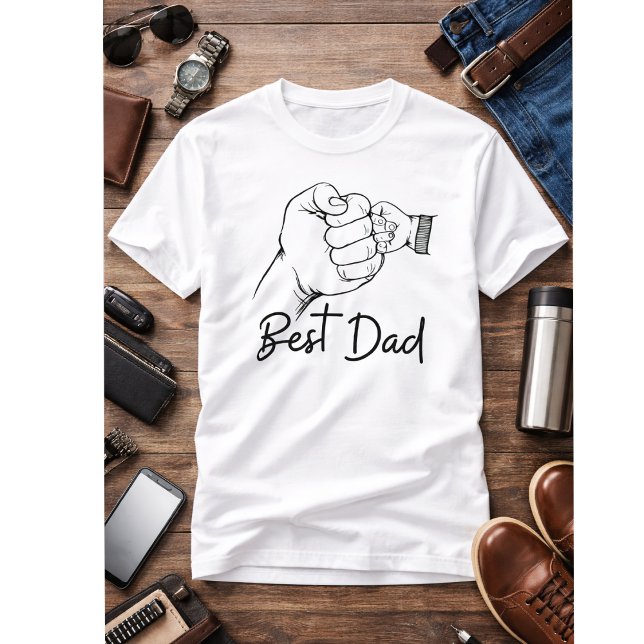 Cute Modern Best Dad  T-Shirt (Creator Uploaded)