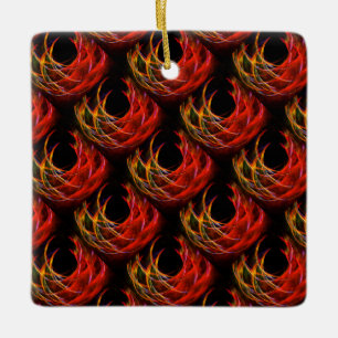 Cute Modern Boho Elegant Abstract Art Pattern #503 Ceramic Ornament