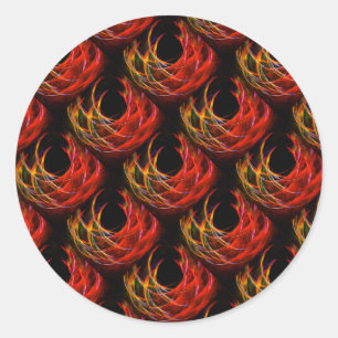 Cute Modern Boho Elegant Abstract Art Pattern #503 Classic Round Sticker