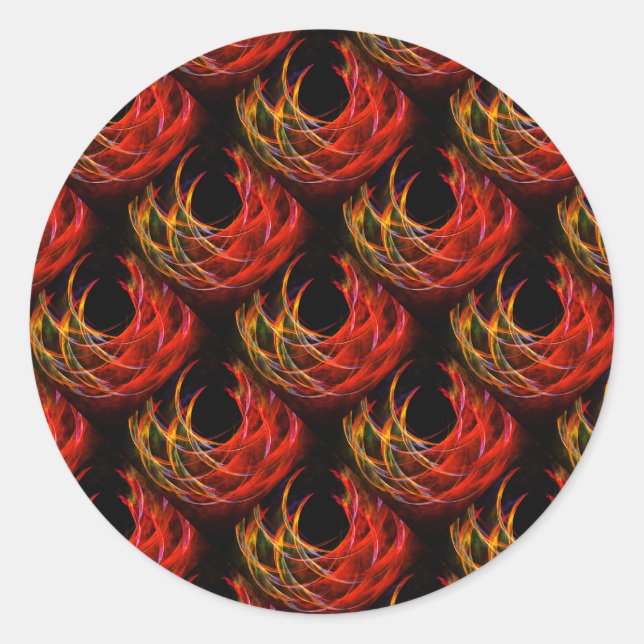 Cute Modern Boho Elegant Abstract Art Pattern #503 Classic Round Sticker (Front)