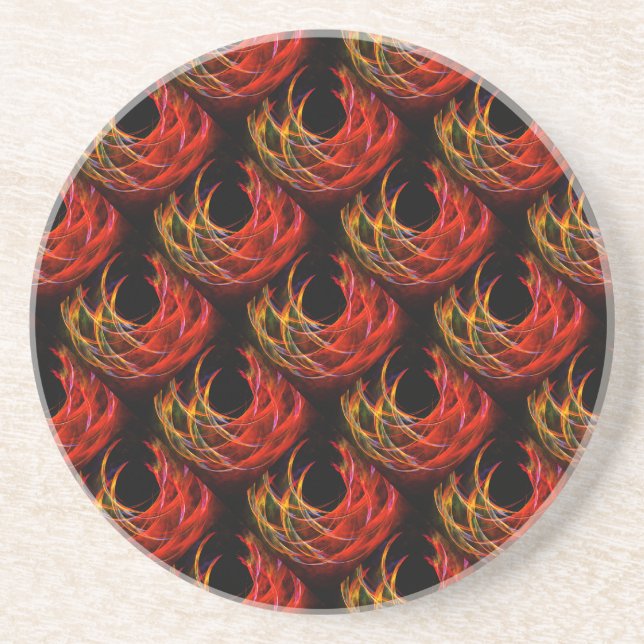 Cute Modern Boho Elegant Abstract Art Pattern #503 Coaster (Front)