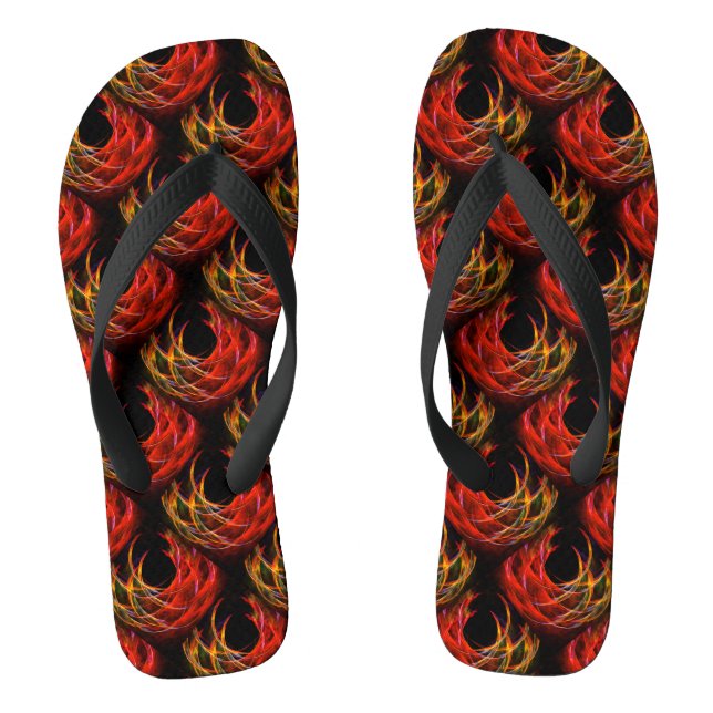 Cute Modern Boho Elegant Abstract Art Pattern #503 Jandals (Footbed)