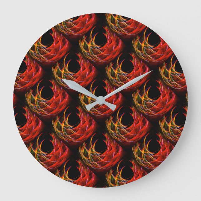 Cute Modern Boho Elegant Abstract Art Pattern #503 Large Clock (Front)