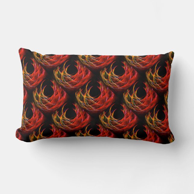 Cute Modern Boho Elegant Abstract Art Pattern #503 Lumbar Cushion (Front)