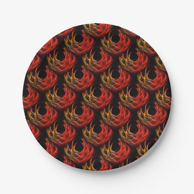 Cute Modern Boho Elegant Abstract Art Pattern #503 Paper Plate (Front)