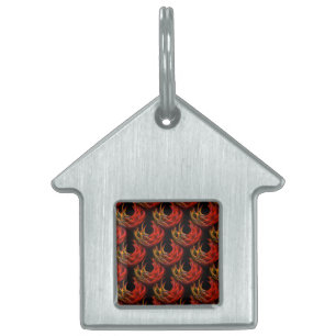 Cute Modern Boho Elegant Abstract Art Pattern #503 Pet ID Tag