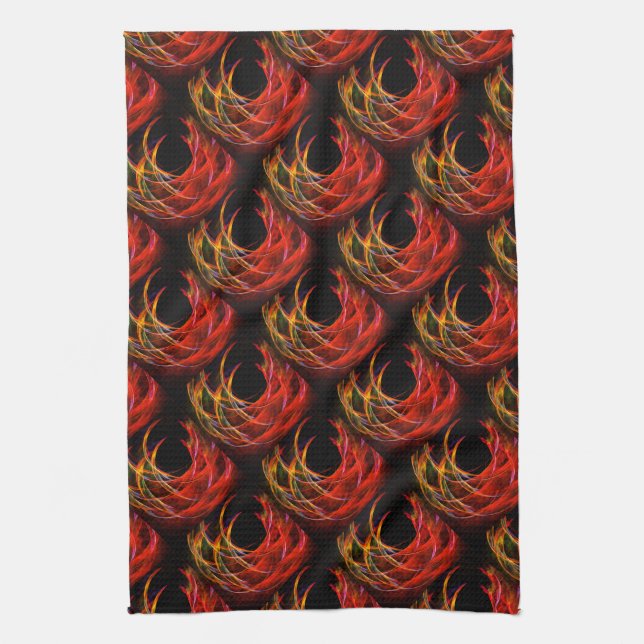 Cute Modern Boho Elegant Abstract Art Pattern #503 Tea Towel (Vertical)