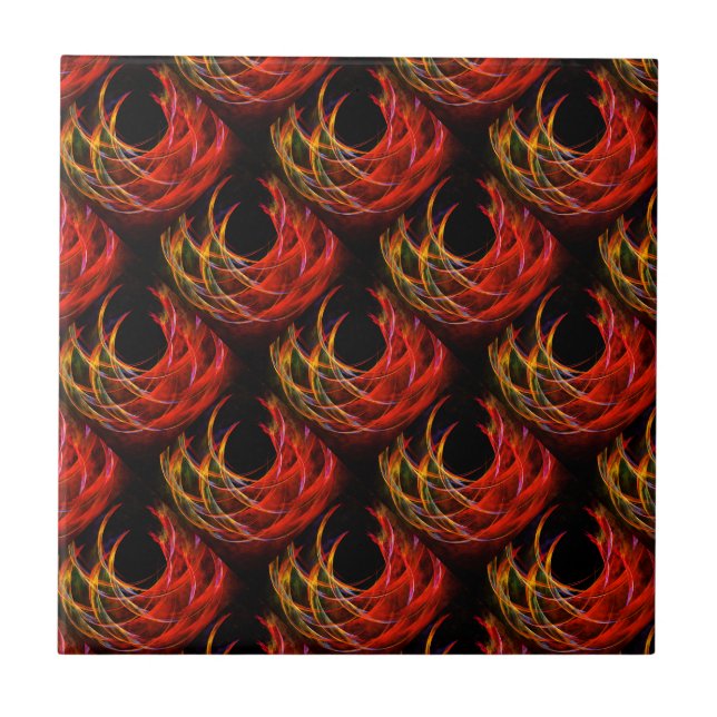 Cute Modern Boho Elegant Abstract Art Pattern #503 Tile (Front)