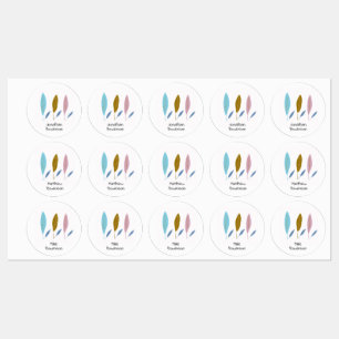 Cute modern boys' personalised leaves 