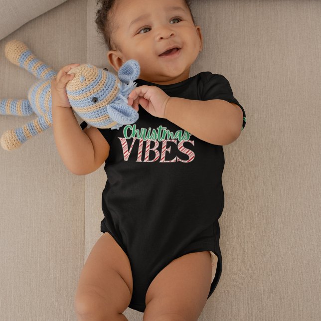 Cute Modern Candy Cane Christmas Baby Bodysuit (Creator Uploaded)