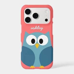 Cute Modern Cartoon Owl with huge eyes