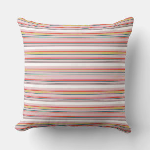 Cute modern colourful stripes cushion