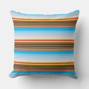 Cute modern colourful stripes cushion