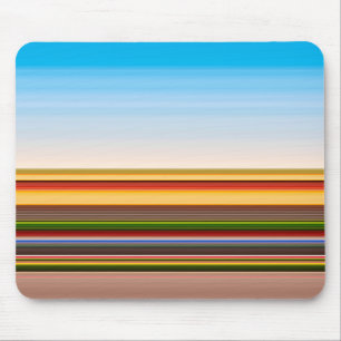 Cute modern colourful stripes mouse pad