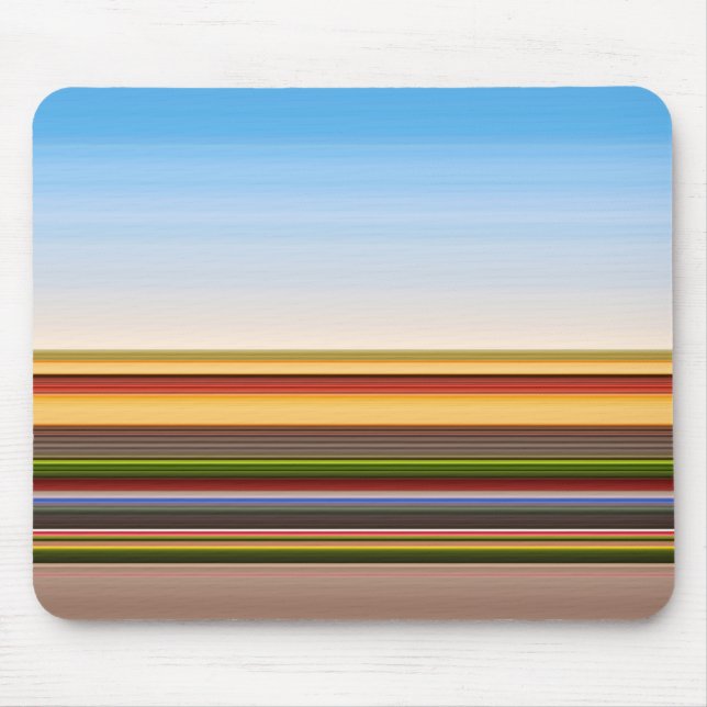 Cute modern colourful stripes mouse pad (Front)