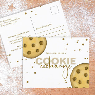 Cute Modern Cookie Exchange Whimsical Fun Postcard