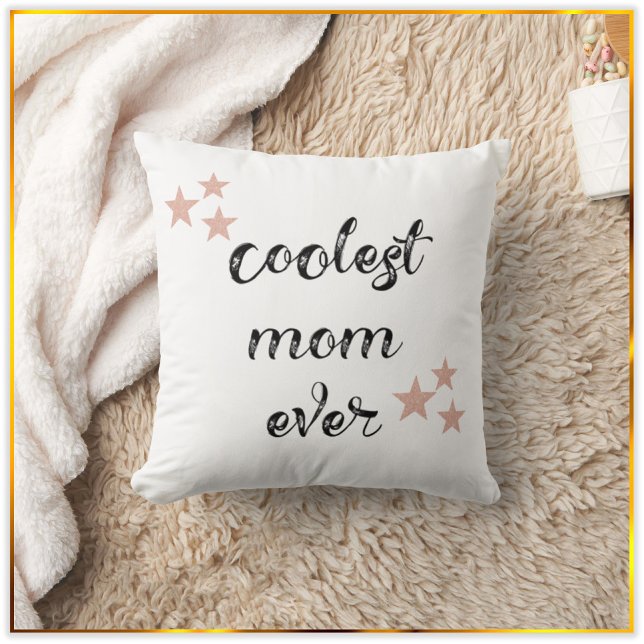 Cute Modern Coolest Mum Ever Cushion (Creator Uploaded)