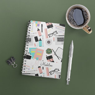 Cute Modern Custom Desktop Pattern Notebook