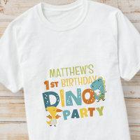 Cute Modern Dino Dinosaur Kid's Birthday Party