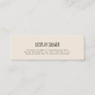 Cute modern Display shower card insert